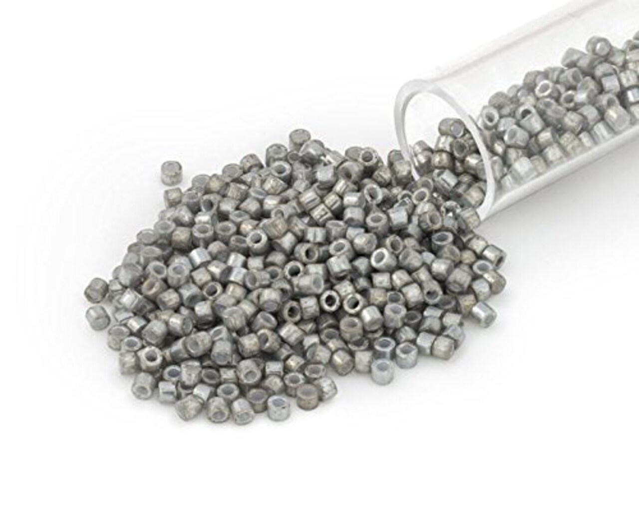 Miyuki Delica Seed Bead 11/0 White Gold Luster Grey AB Opaque